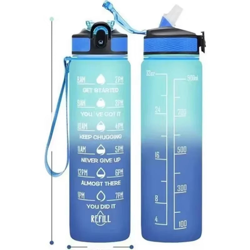 1L Water Bottle Portable Sport Water Bottle Pretty Drink Bottle Leakproof Gym Water Bottle for Outdoor Travel Fitness Cycling
